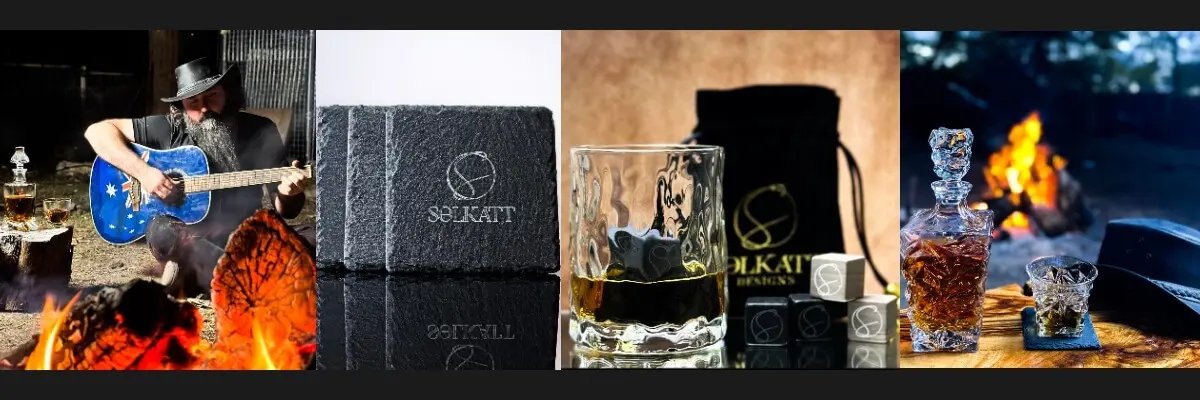 Solkatt designs whisky decanter and matching glass sets