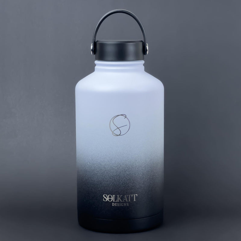 Midnight Black 1.9L / 64oz Stainless Steel Insulated Drink Bottle - Solkatt Designs