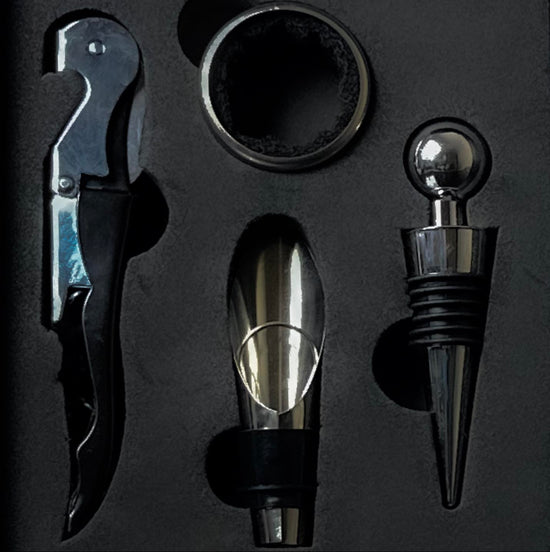 Wine/Champagne Corkscrew and Stopper set - Solkatt Designs 
