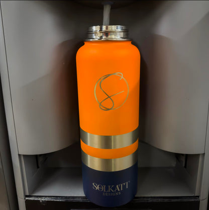 Ole Mate Orange 1.2L / 40oz Stainless Steel Insulated Tradie Water Bottle - Solkatt Designs 
