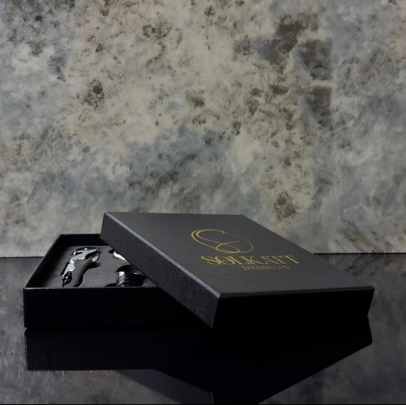 Wine/Champagne Corkscrew and Stopper set - Solkatt Designs