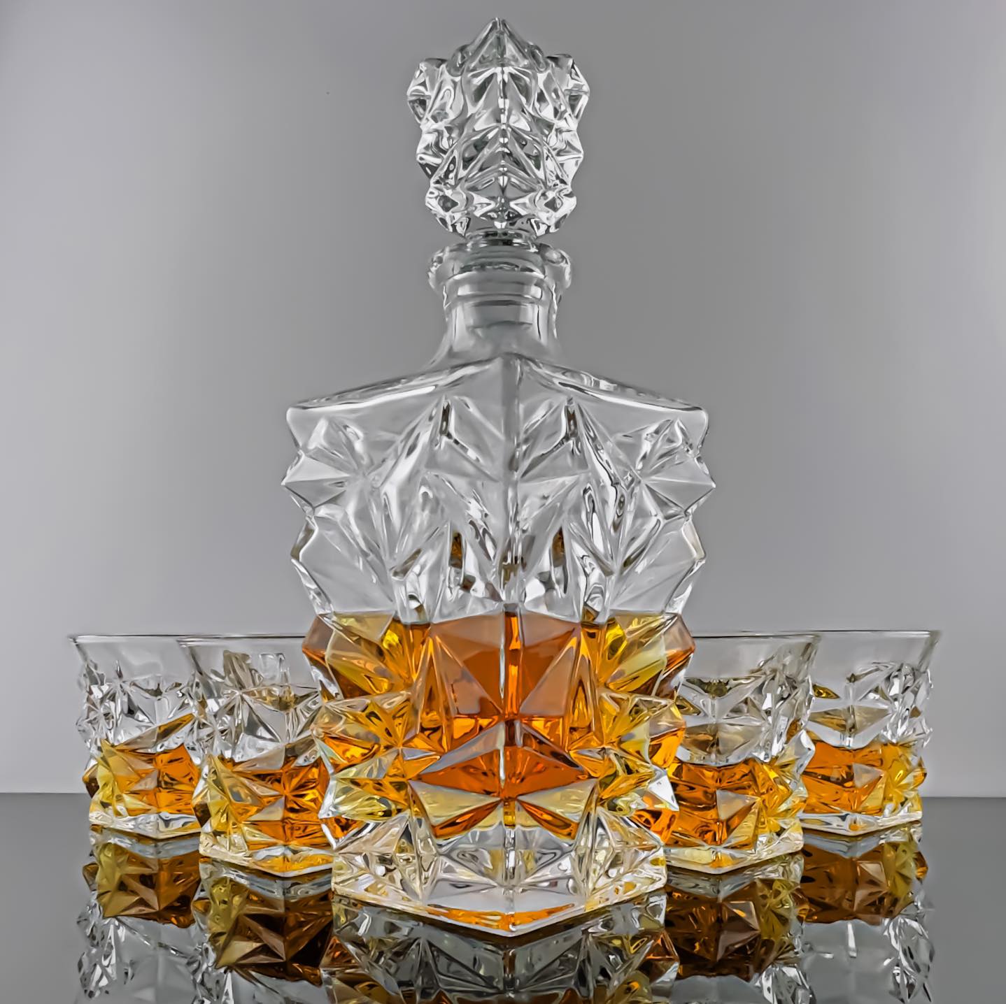 Whiskey Glasses and Decanters