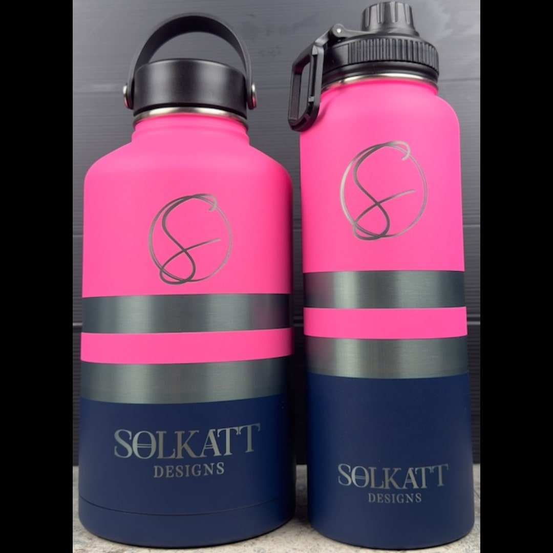 Plastered Pink 1.2L / 40oz Stainless Steel Insulated Tradie Water Bottle - Solkatt Designs 