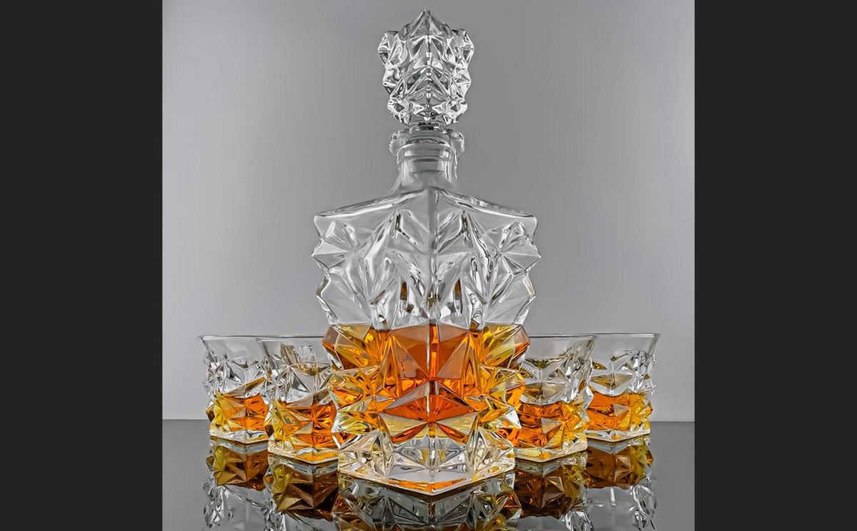 Best selling Jagged Edge Whiskey Whisky Decanter Set Solkatt Designs