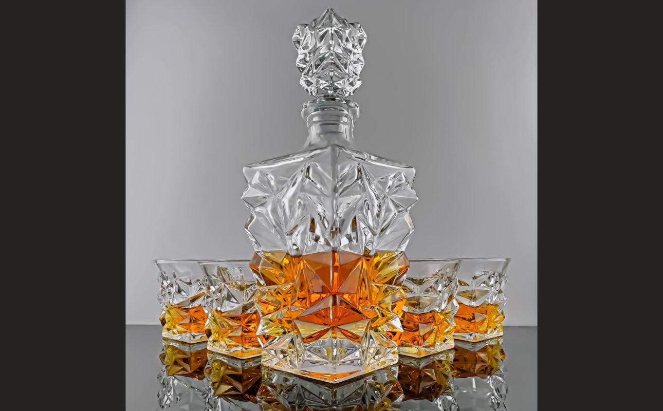 Best selling Jagged Edge Whiskey Whisky Decanter Set Solkatt Designs