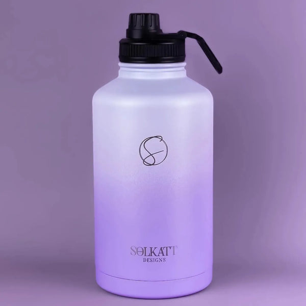 1.9 litre 2 litre big water bottle tradie drink bottle purple lilac Solkatt Designs