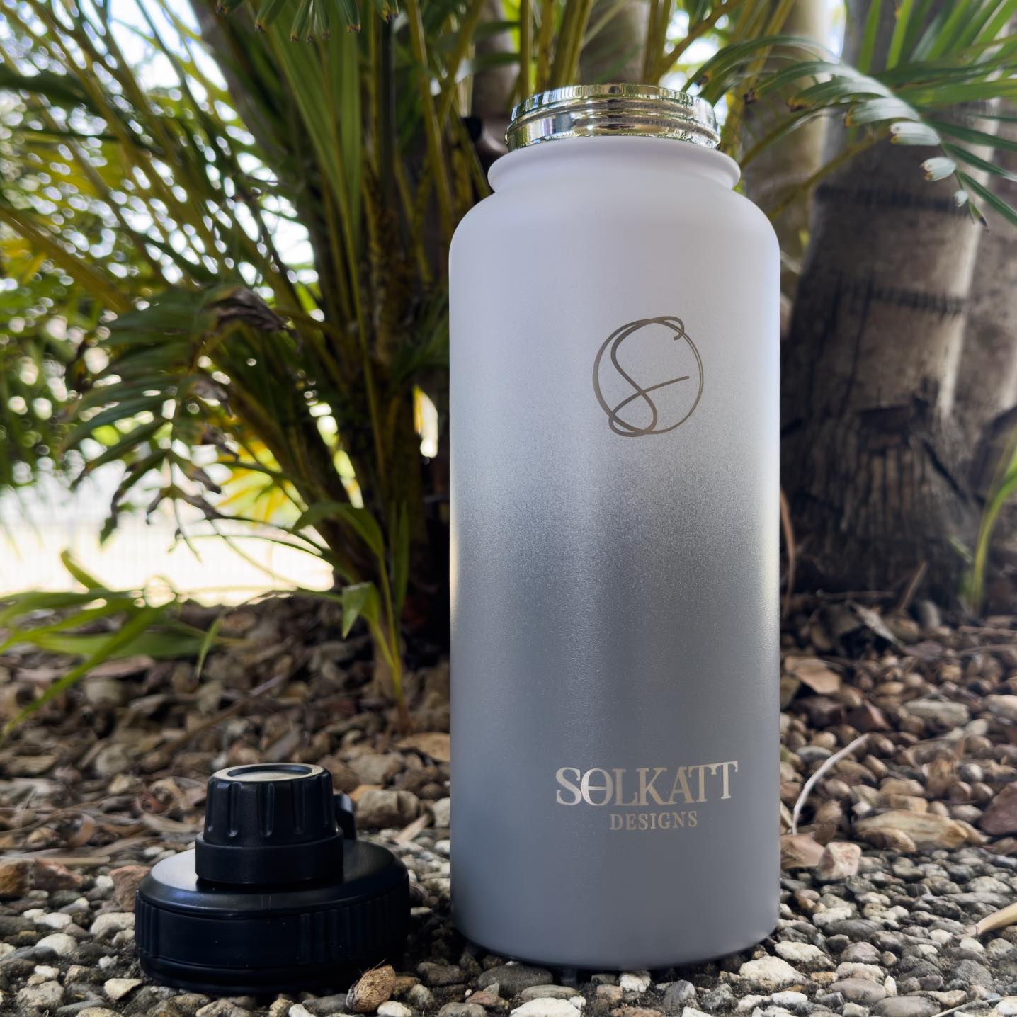 Misty Grey Stainless Steel Insulated Drink Bottle - Solkatt Designs