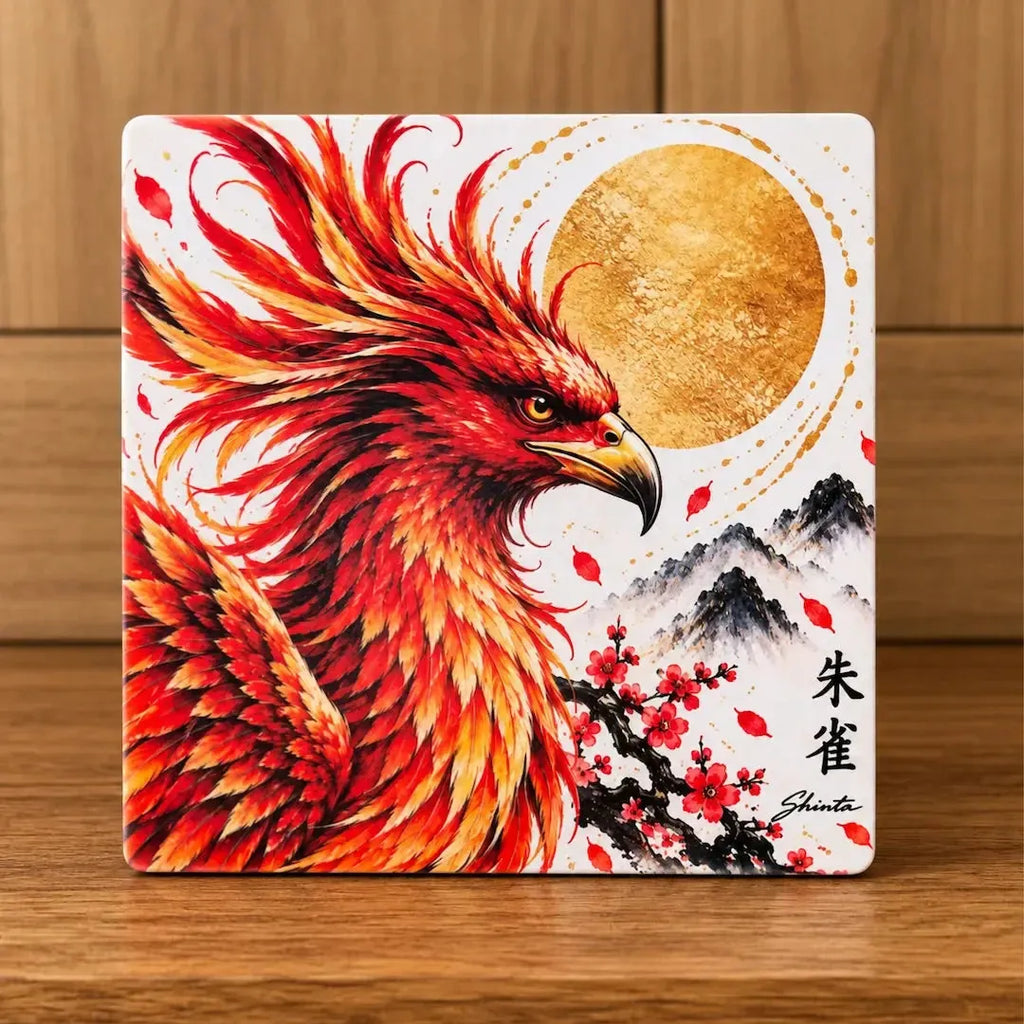 Phoenix Ceramic Coaster Set – Set of 4 - Solkatt Designs