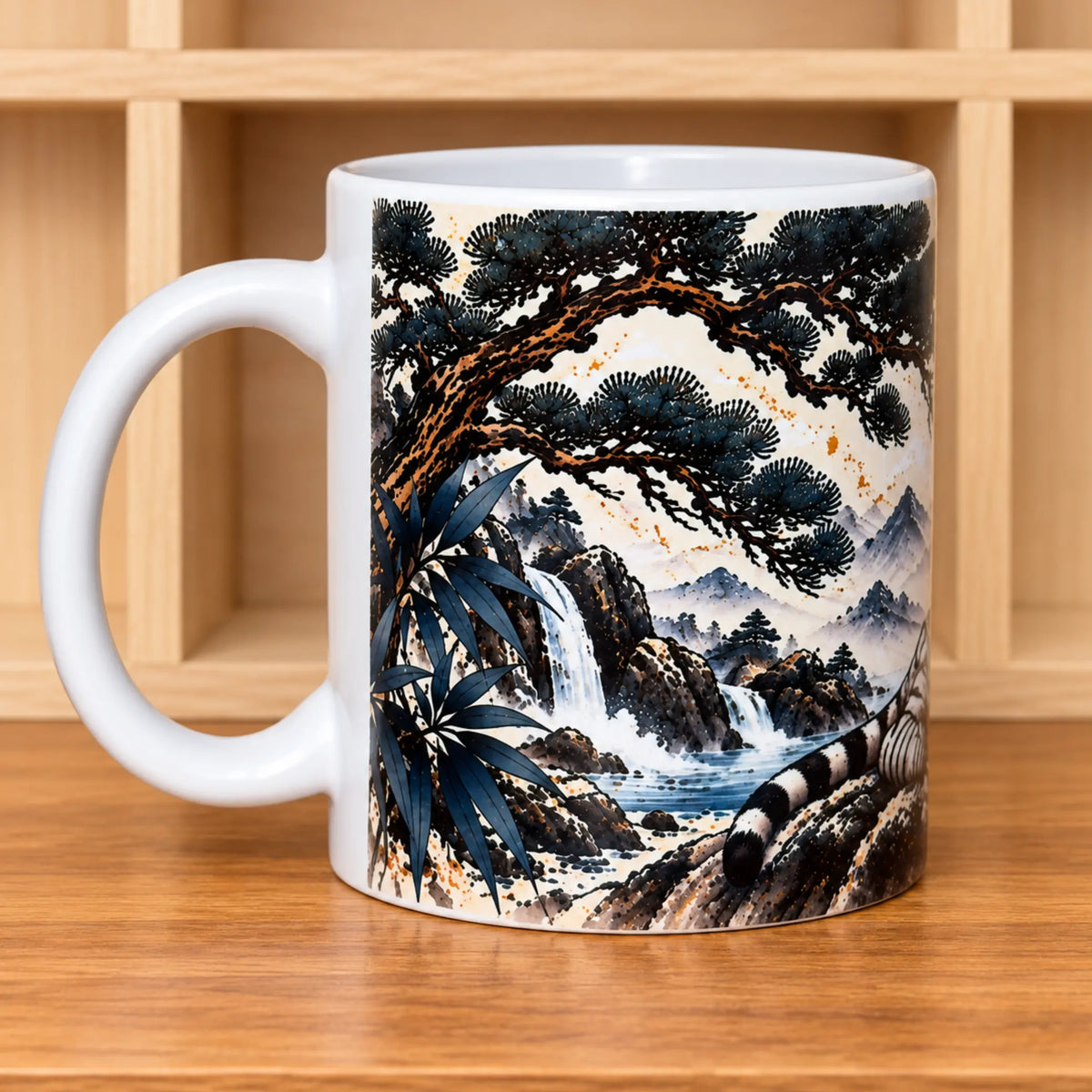 White Tiger Ceramic Coffee Mug – 325ml - Solkatt Designs