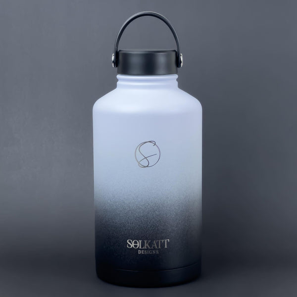 Midnight Black 1.9L / 64oz Stainless Steel Insulated Drink Bottle - Solkatt Designs 