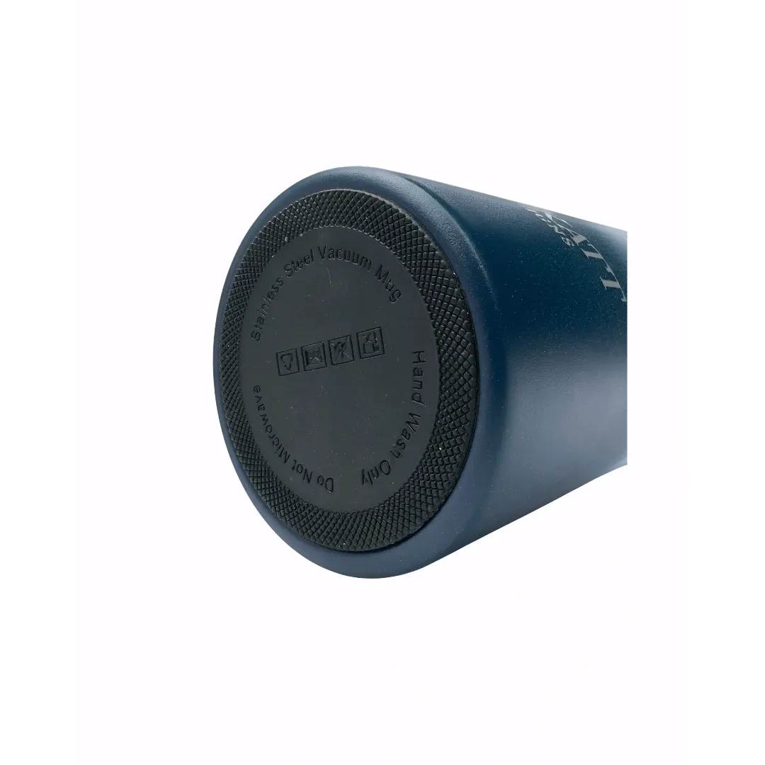 500ml reusable insulated travel coffee cup in stainless steel – leakproof and eco-friendly dark blue - solkatt designs