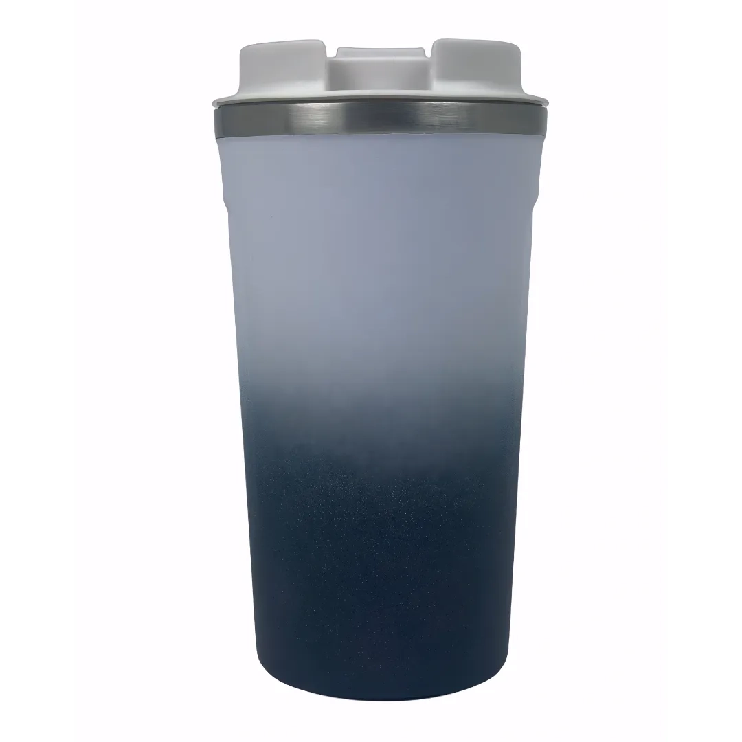 500ml reusable insulated travel coffee cup in stainless steel – leakproof and eco-friendly dark blue - solkatt designs