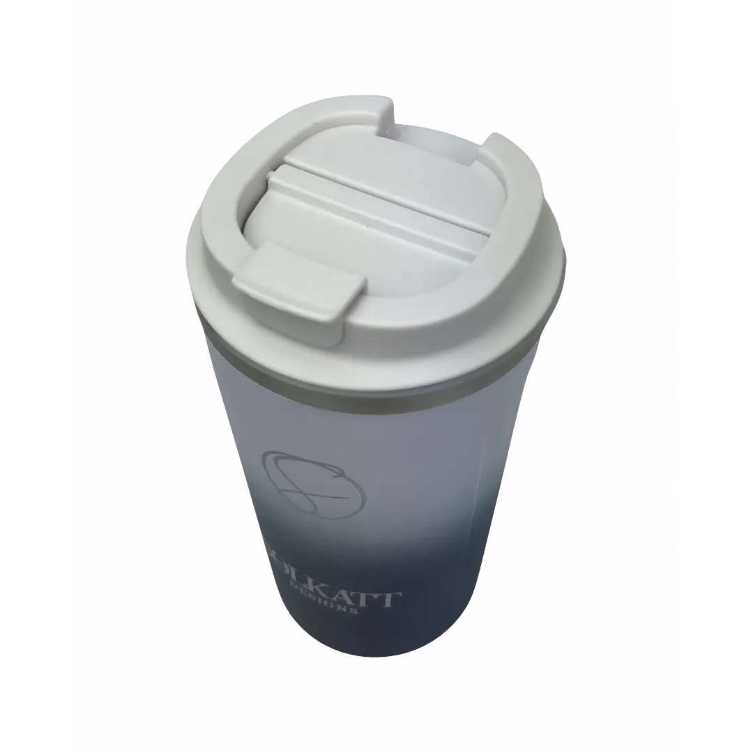 500ml reusable insulated travel coffee cup in stainless steel – leakproof and eco-friendly dark blue - solkatt designs