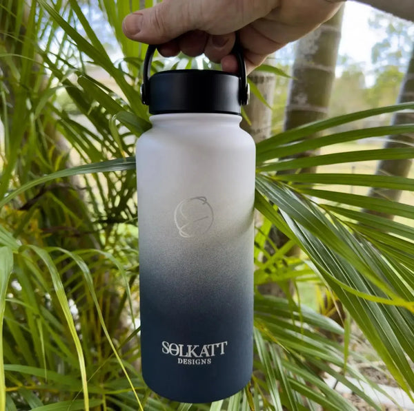Royal Blue wide mouth insulated water bottles Solkatt Designs