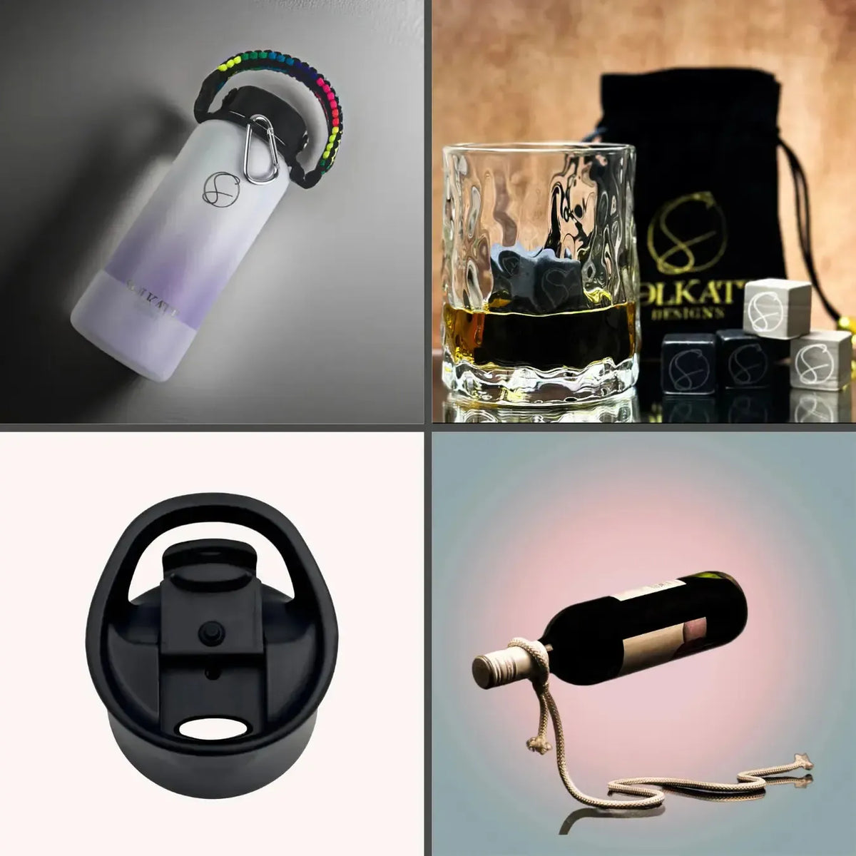 accessories multipack whisky stones wine bottle holders water bottle lids solkatt designs