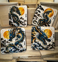 Azure Dragon Ceramic Coaster Set – Set of 4