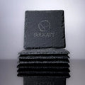 Charcoal Slate Drink Coasters - Solkatt Designs 