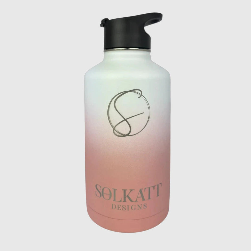 Coral Pink Insulated Water Bottle - 1.9L (64oz) Stainless Steel