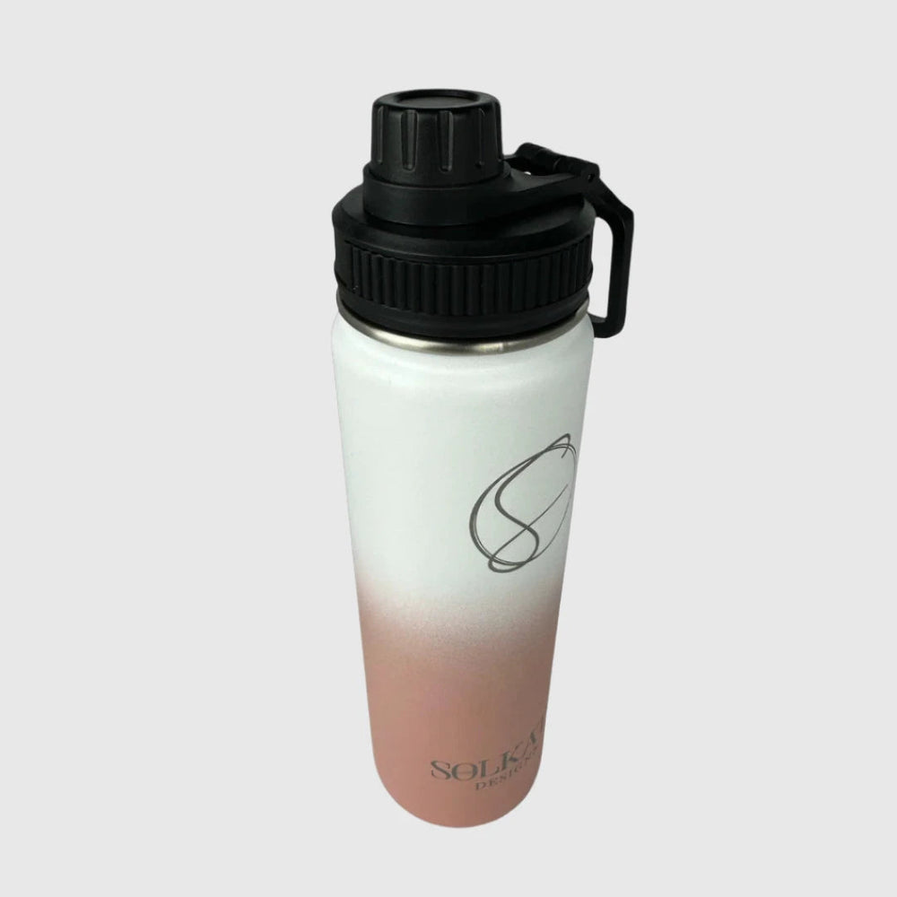 Coral Pink Insulated Water Bottle - 650ml (22oz) Stainless Steel