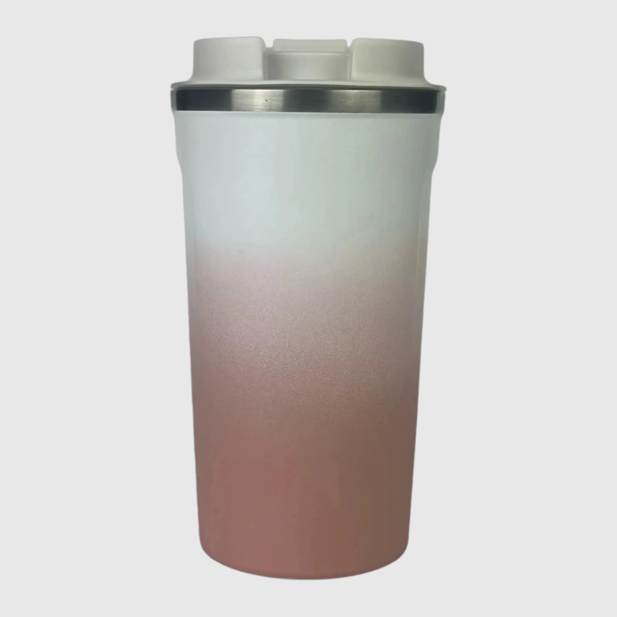 Coral Pink Insulated Travel Coffee Cup - 500ml Stainless Steel - Solkatt Designs 