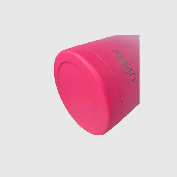 Hot Pink insulated water bottle close up of bottom - 1.9L (64oz) - Solkatt Designs