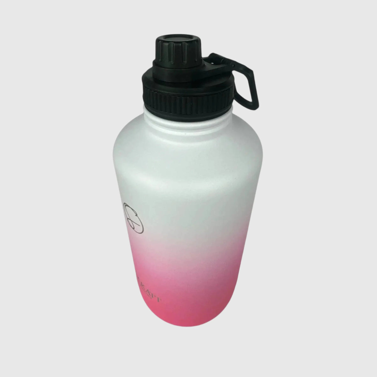 Hot Pink insulated water bottle close up of small gulp lid - 1.9L (64oz) - Solkatt Designs