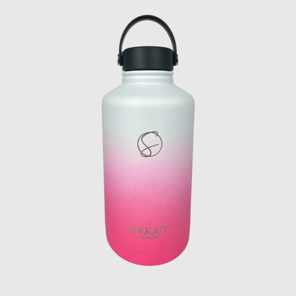 Hot Pink Insulated Water Bottle - 1.9L (64oz) Stainless Steel