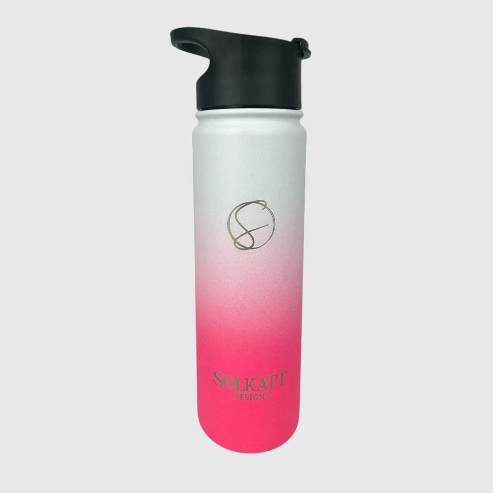 Hot Pink Insulated Water Bottle - 650ml (22oz) Stainless Steel