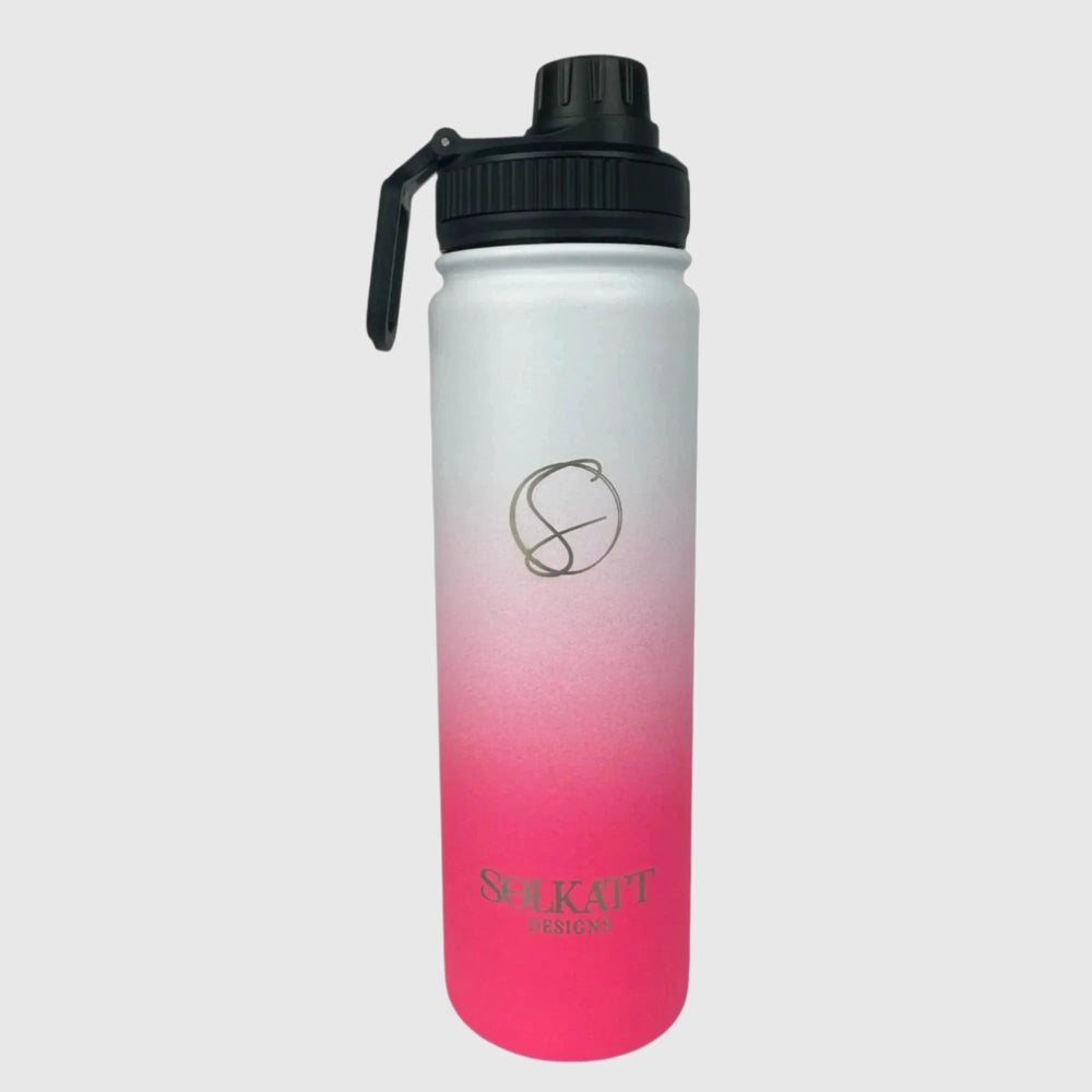 Hot Pink Insulated Water Bottle - 650ml (22oz) Stainless Steel
