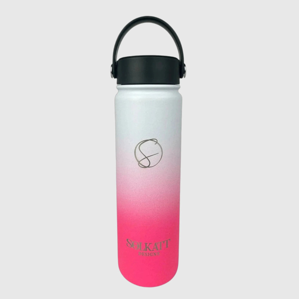 Hot Pink Insulated Water Bottle - 650ml (22oz) Stainless Steel