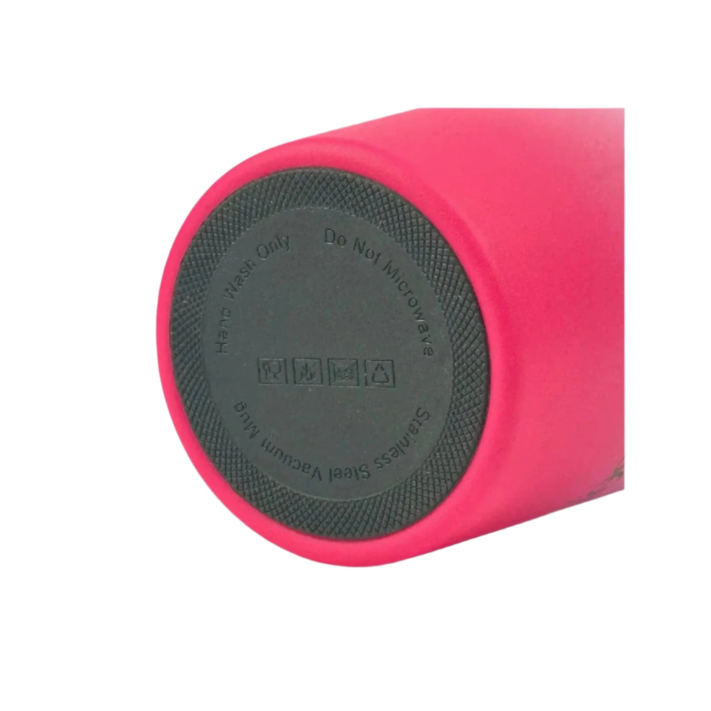 Hot Pink Insulated Travel Coffee Cup - 500ml Stainless Steel