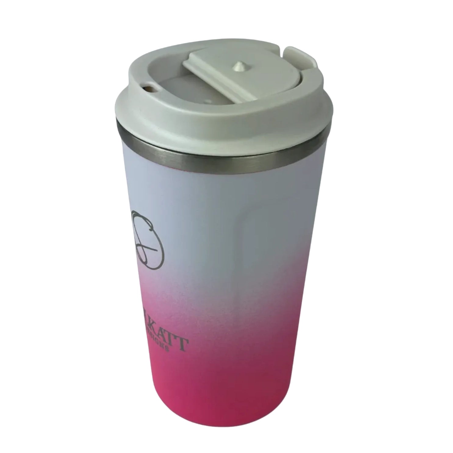 Hot Pink Insulated Travel Coffee Cup - 500ml Stainless Steel - Solkatt Designs 