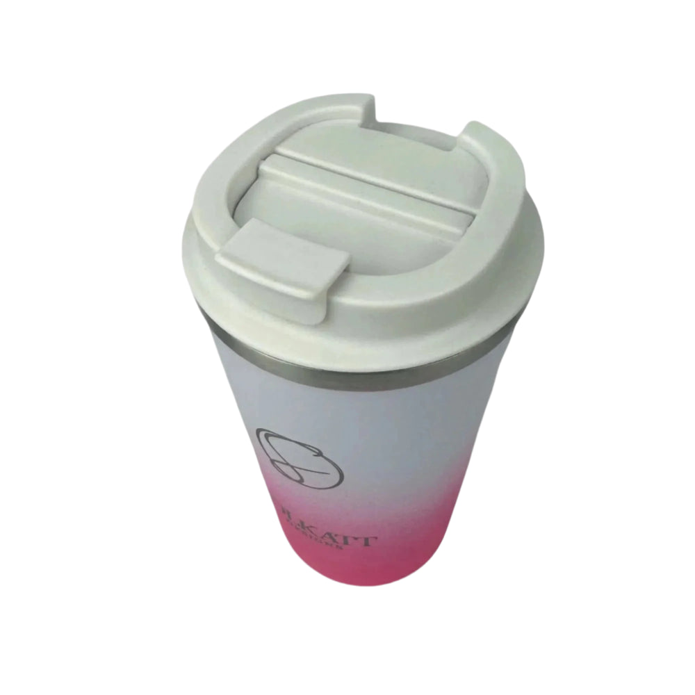Hot Pink Insulated Travel Coffee Cup - 500ml Stainless Steel