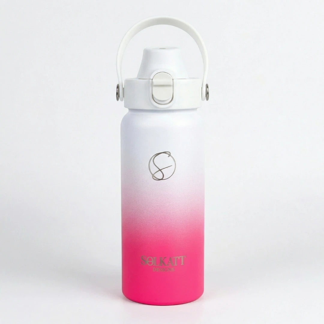 Hot Pink Insulated Water Bottle - 950ml (32oz) Stainless Steel - Solkatt Designs 
