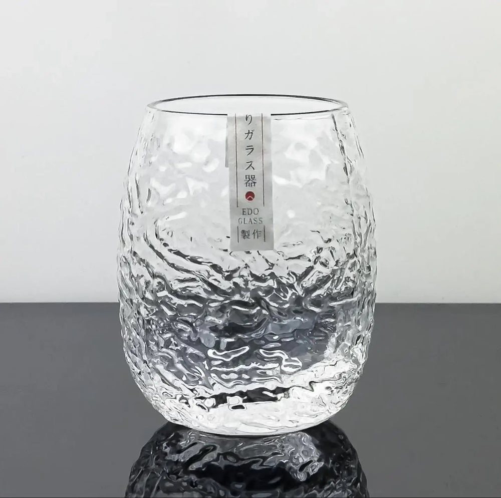 Silkworm Whisky Glass - 370ml Japanese Style Tumbler with Wooden Gift Box