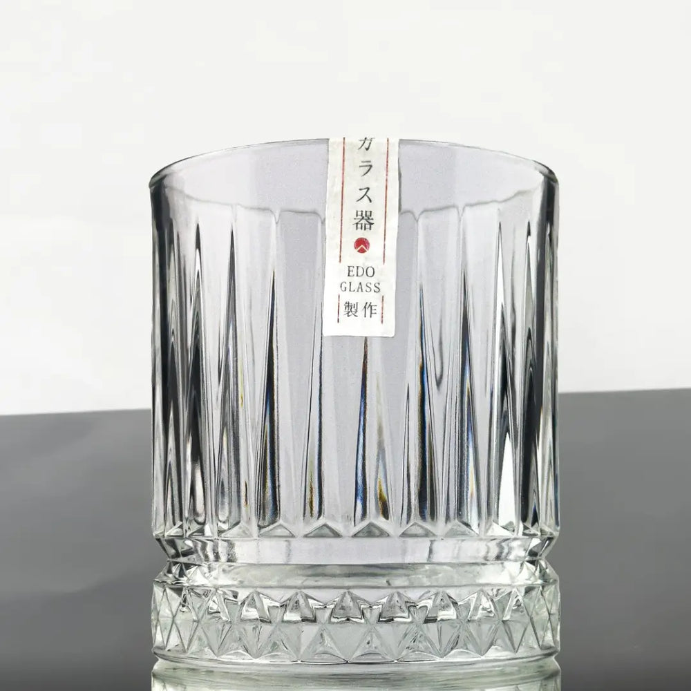 Ozoku Whisky Glass - 350ml Japanese Style Tumbler with Wooden Gift Box