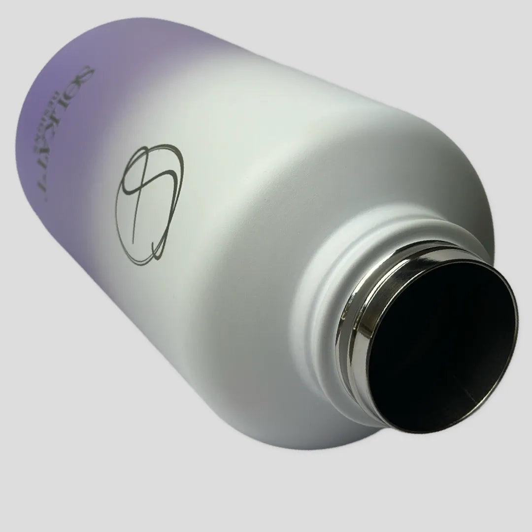 Lavender Lilac Insulated Water Bottle - 1.9L (64oz) Stainless Steel - Solkatt Designs