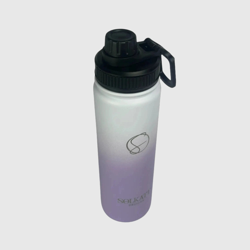 Lavender Lilac Insulated Water Bottle - 650ml (22oz)  Stainless Steel