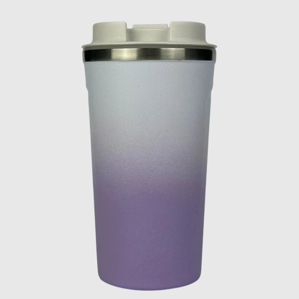 Lavender Lilac Insulated Travel Coffee Cup - 500ml Stainless Steel
