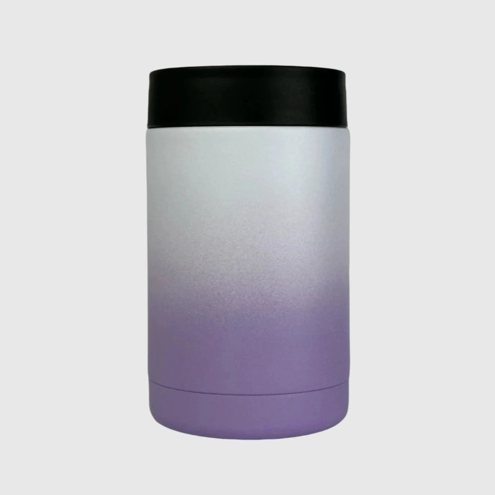Lavender Lilac Stubby Cooler - Ombre Style, Insulated Stainless Steel