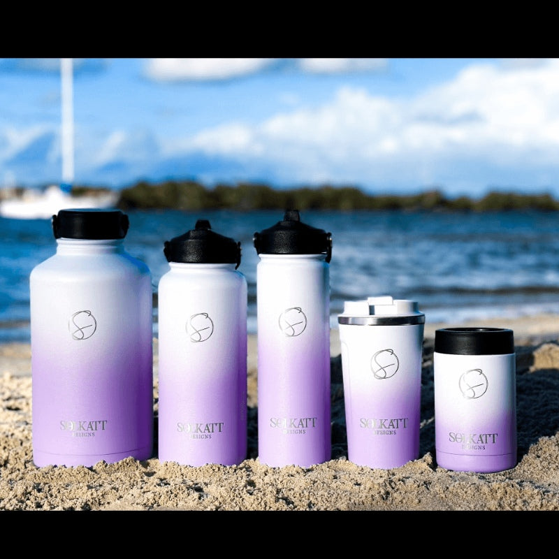 Lavender Lilac Stainless Steel Insulated Drink Bottle - Solkatt Designs