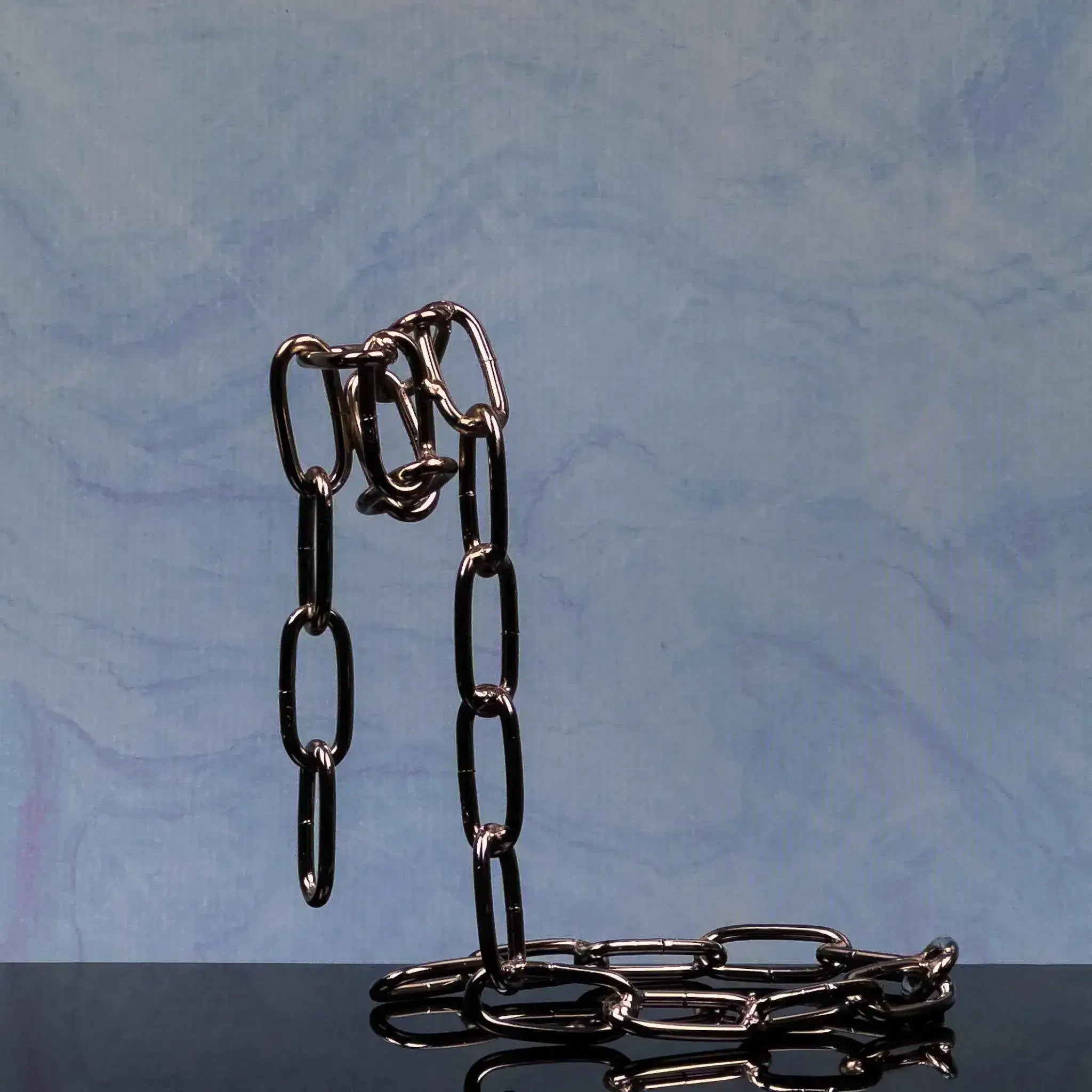 Metal Chain Link Wine Bottle Holder - Copper, Gold & Silver - Solkatt Designs 