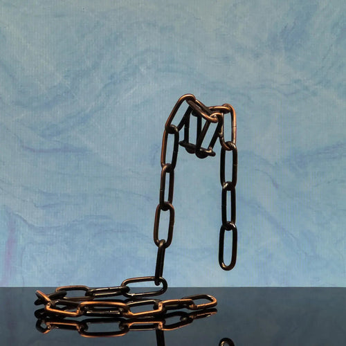 Metal Chain Link Wine Bottle Holder - Copper, Gold & Silver - Solkatt Designs 