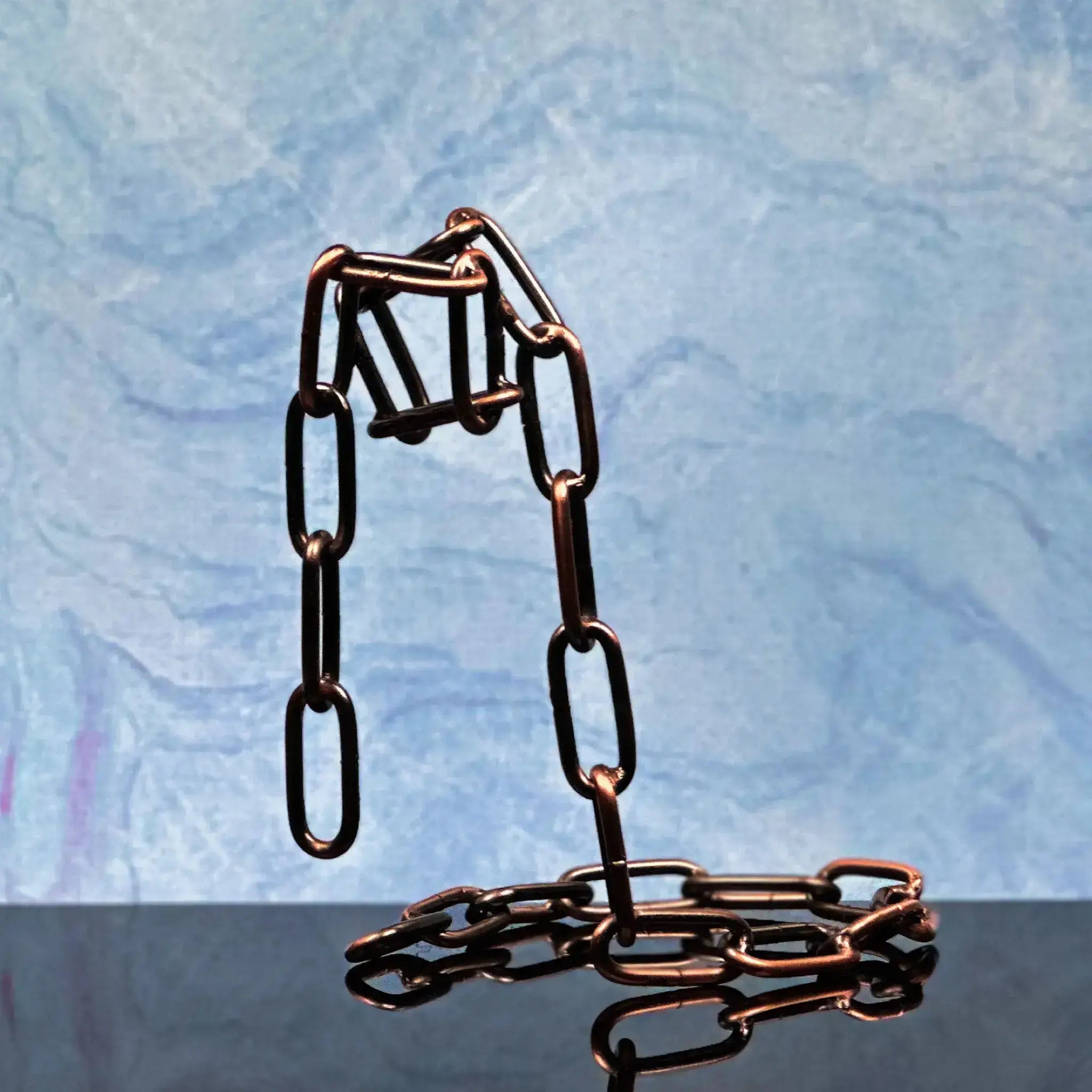 Metal Chain Link Wine Bottle Holder - Copper, Gold & Silver - Solkatt Designs 