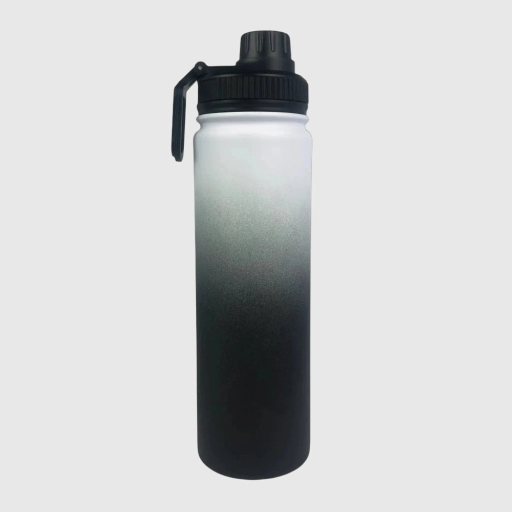 Midnight Black Insulated Water Bottle - 650ml (22oz) Stainless Steel