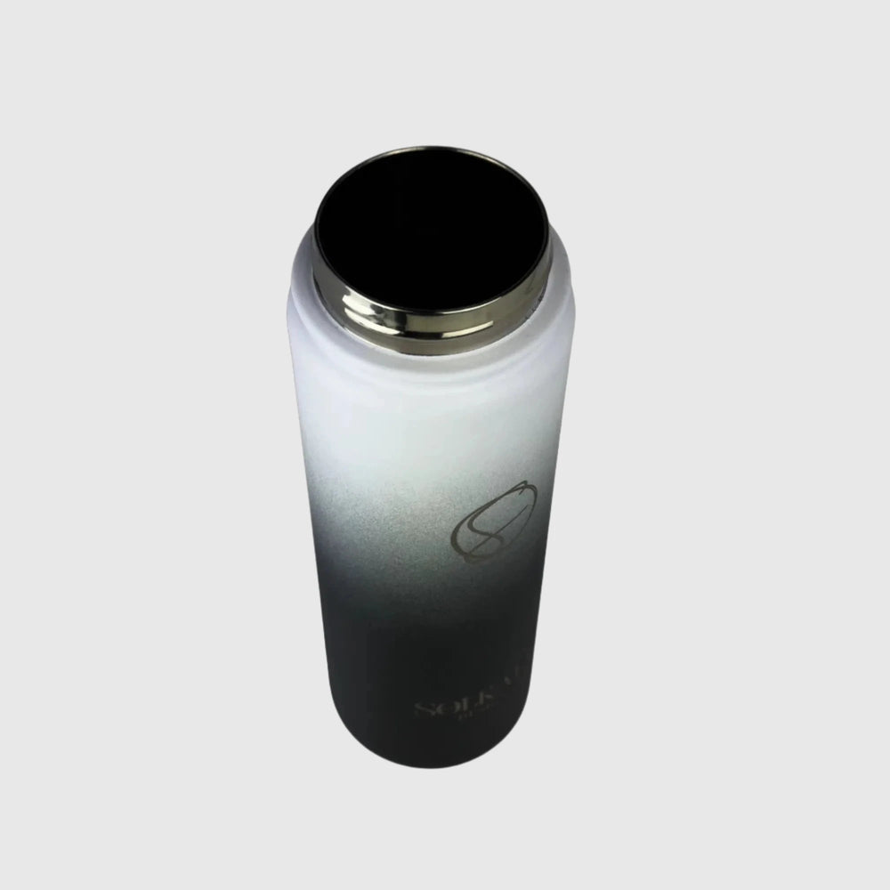 Midnight Black Insulated Water Bottle - 650ml (22oz) Stainless Steel