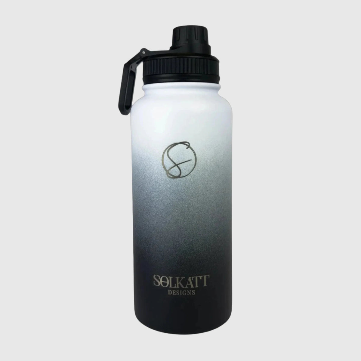 Midnight Black Insulated Water Bottle - 950ml (32oz) Stainless Steel - Solkatt Designs