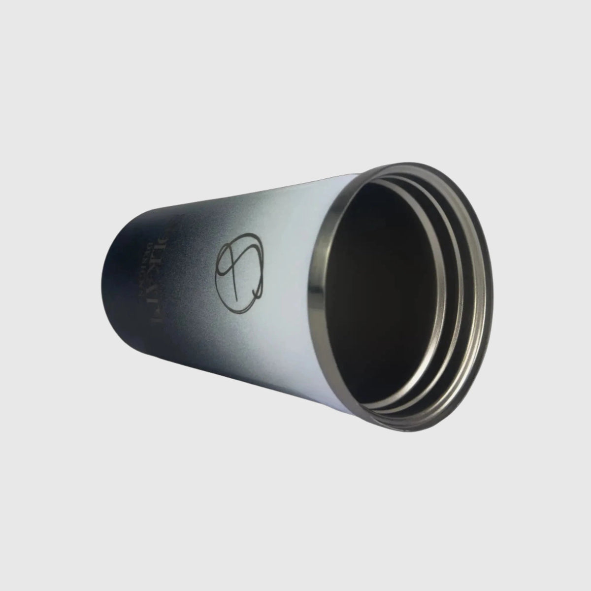 Midnight Black coffee cup laying on side without lid – Solkatt Designs