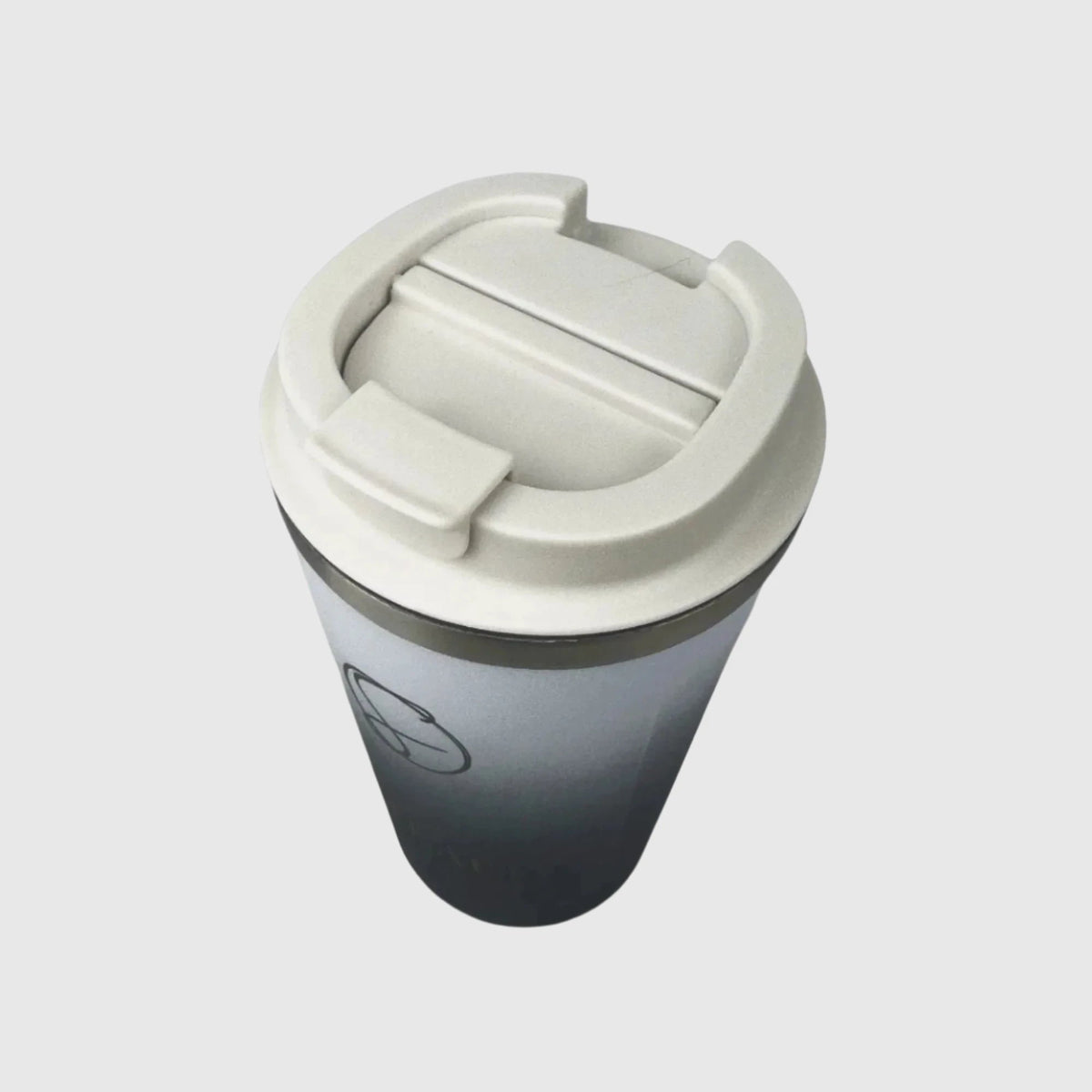 Top view close-up of Midnight Black coffee cup sip lid – Solkatt Designs