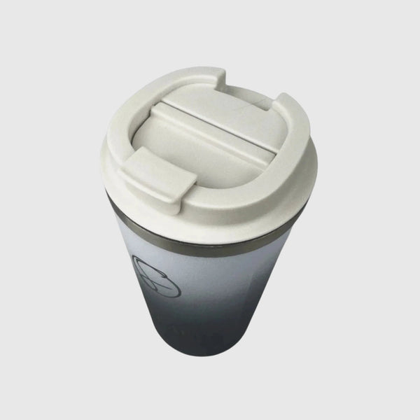 Top view close-up of Midnight Black coffee cup sip lid – Solkatt Designs